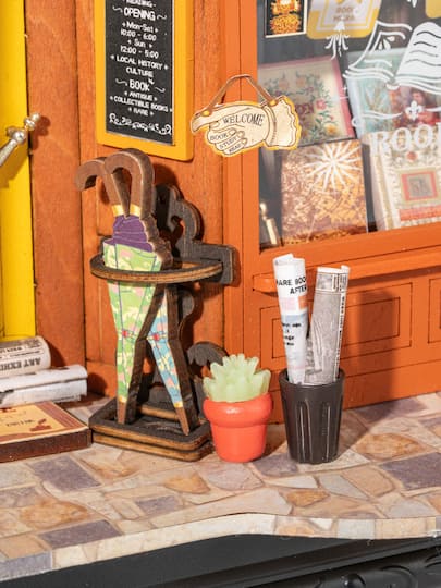 Rolife® Story Frames Old Times Bookstore Miniature Diorama Kit